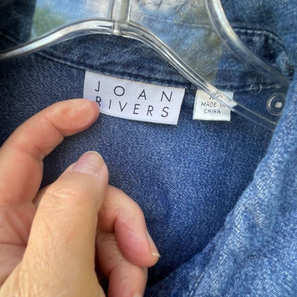 Joan Rivers size XL button front denim jacket. - Picture 6 of 8